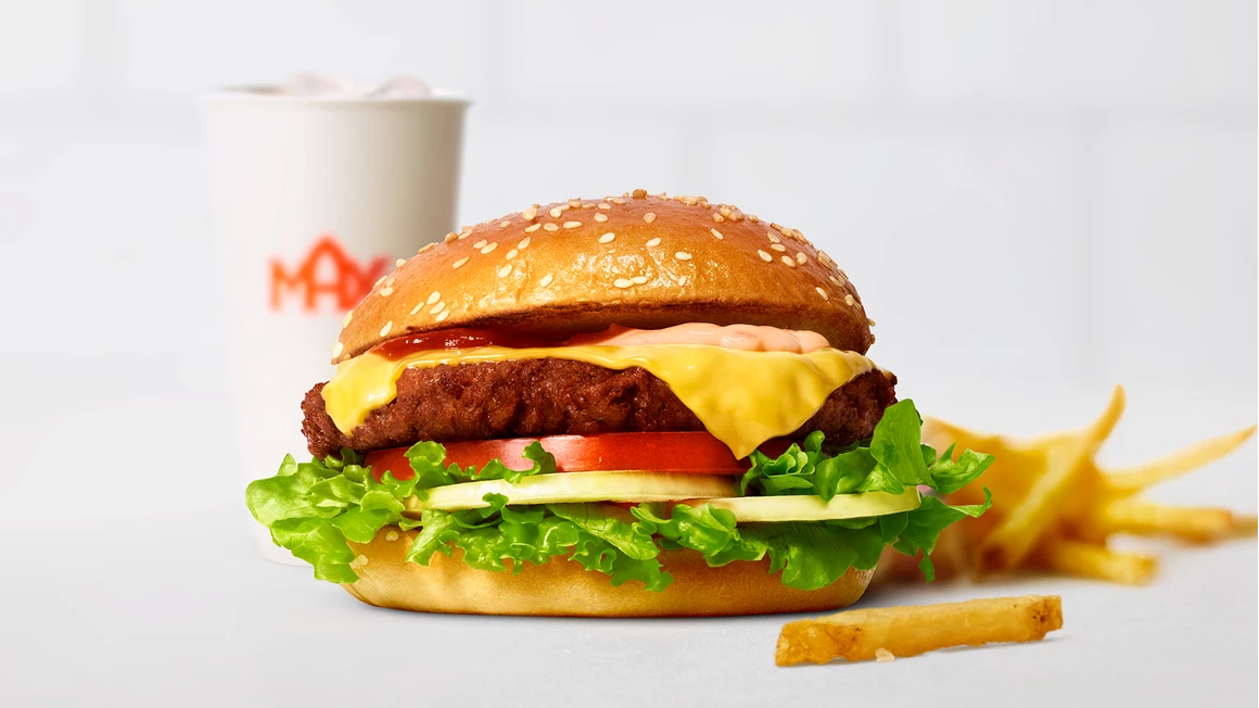 Plant beef hamburgare